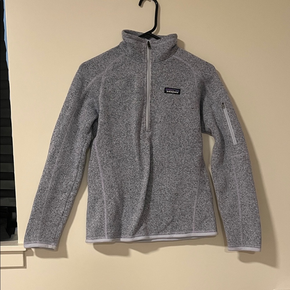Patagonia Women’s Lavender/Gray Fleece Quarter-Zip Pullover